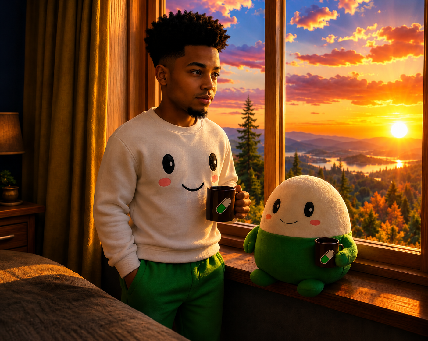Cupsem mascot charging